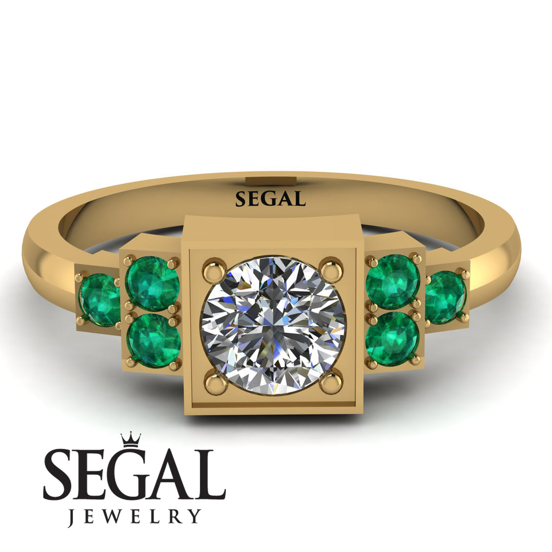 Square Diamond Engagement Ring - Samara No. 16