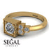 Square Diamond Engagement Ring - Samara No. 1