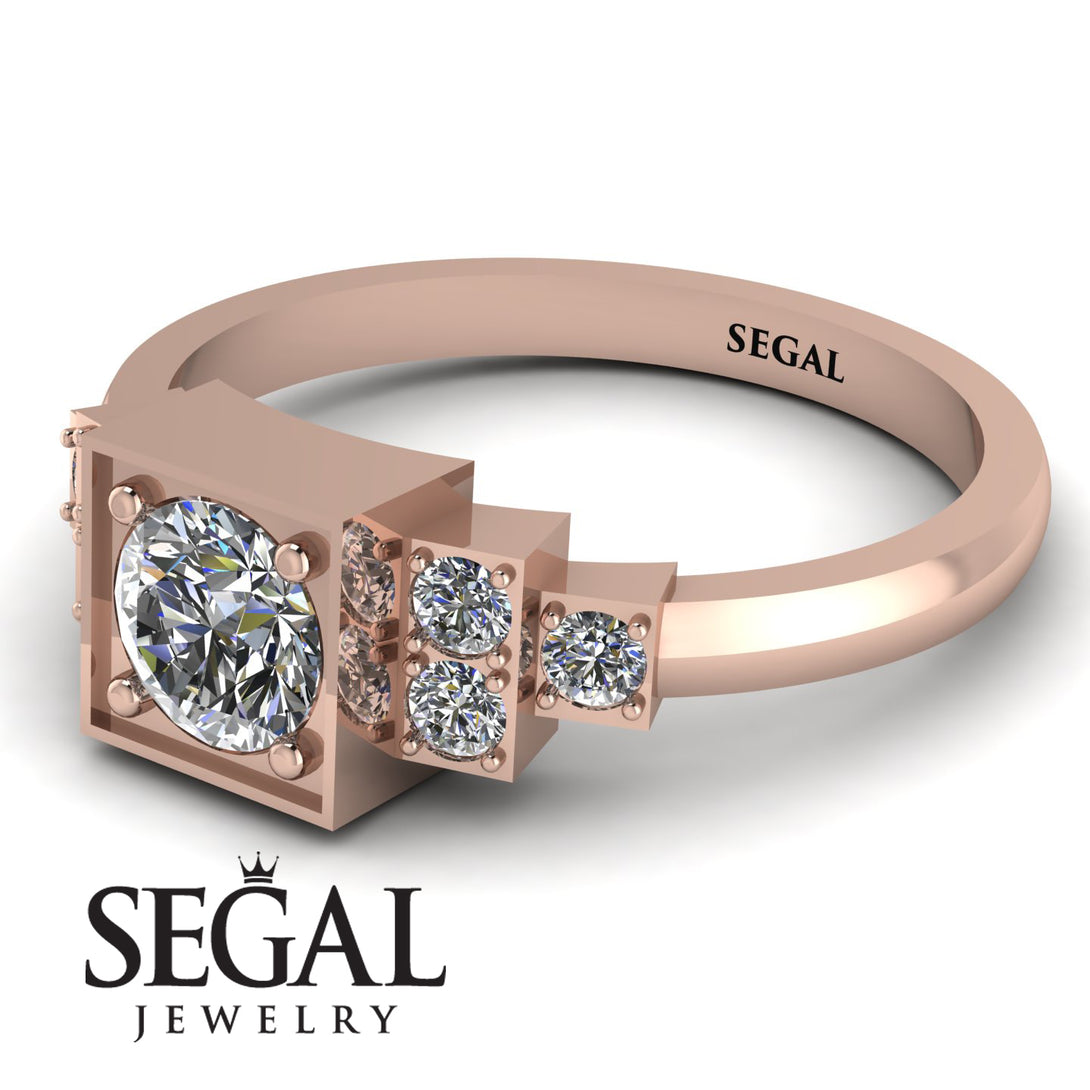 Square Diamond Engagement Ring - Samara No. 2