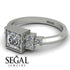 Square Diamond Engagement Ring - Samara No. 3