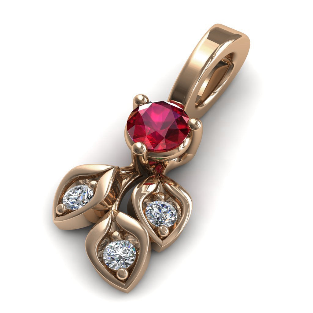 Leaves All Around Diamond Pendant - Sydney no. 8