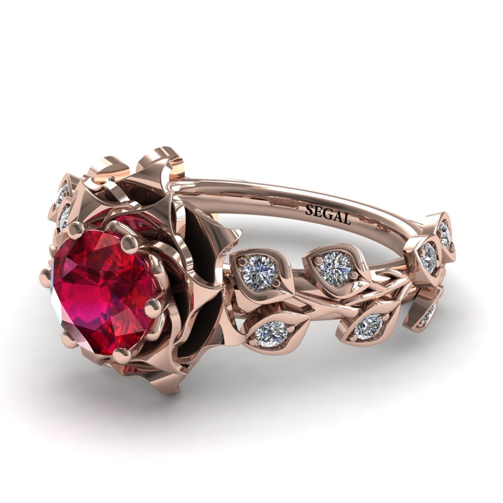 Rose Flower And Leaves - Diana no. 8