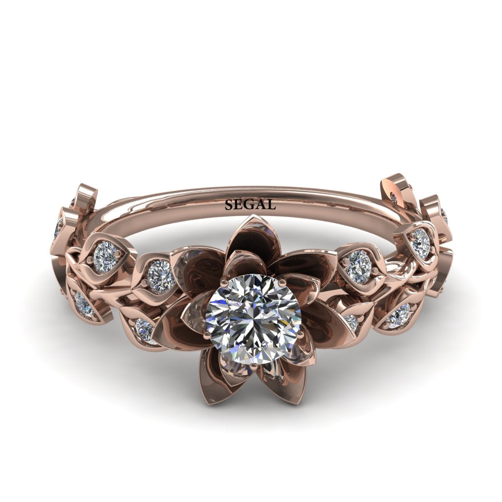 Lotus Flower And Leaves - Anna no. 2