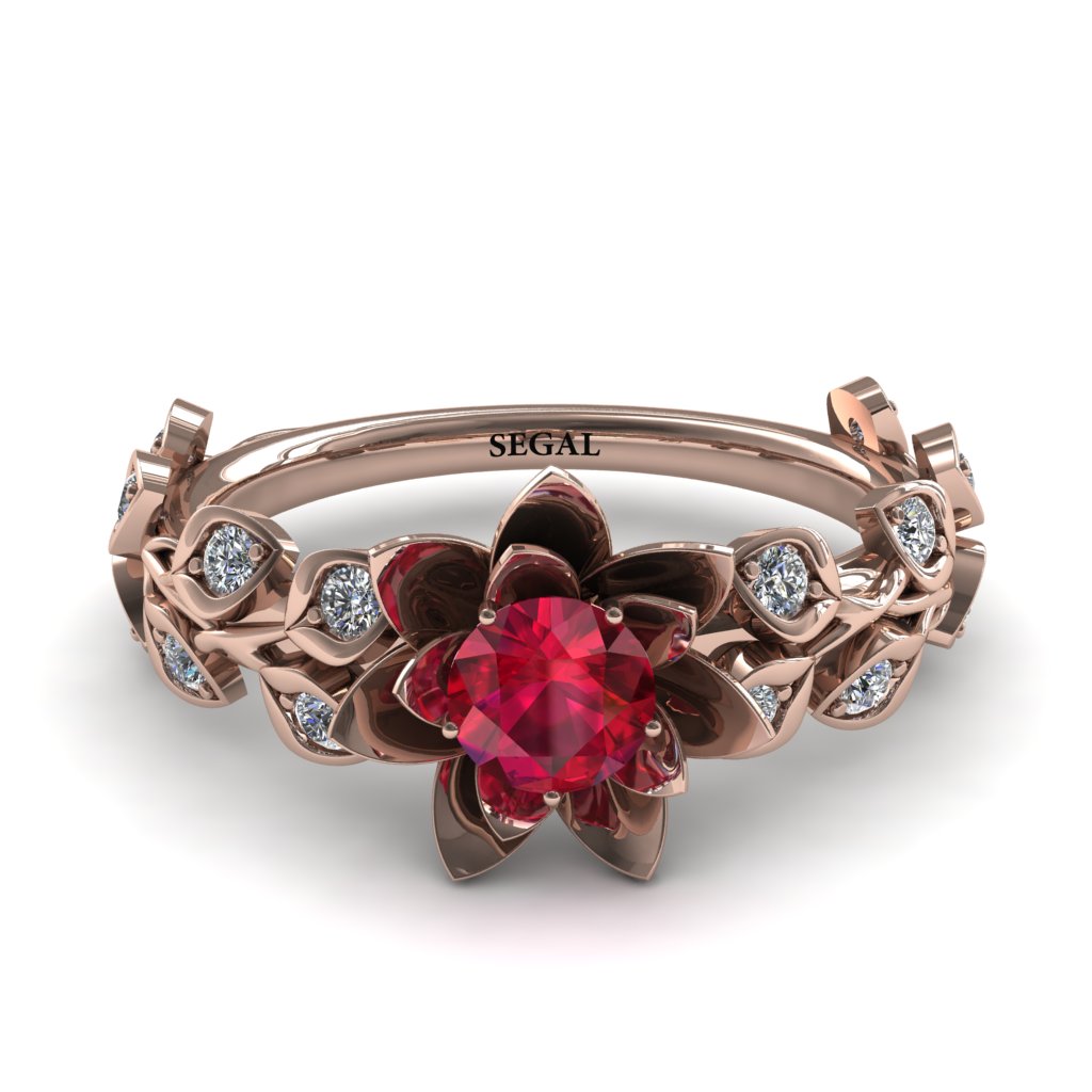 Lotus Flower And Leaves - Anna no. 8