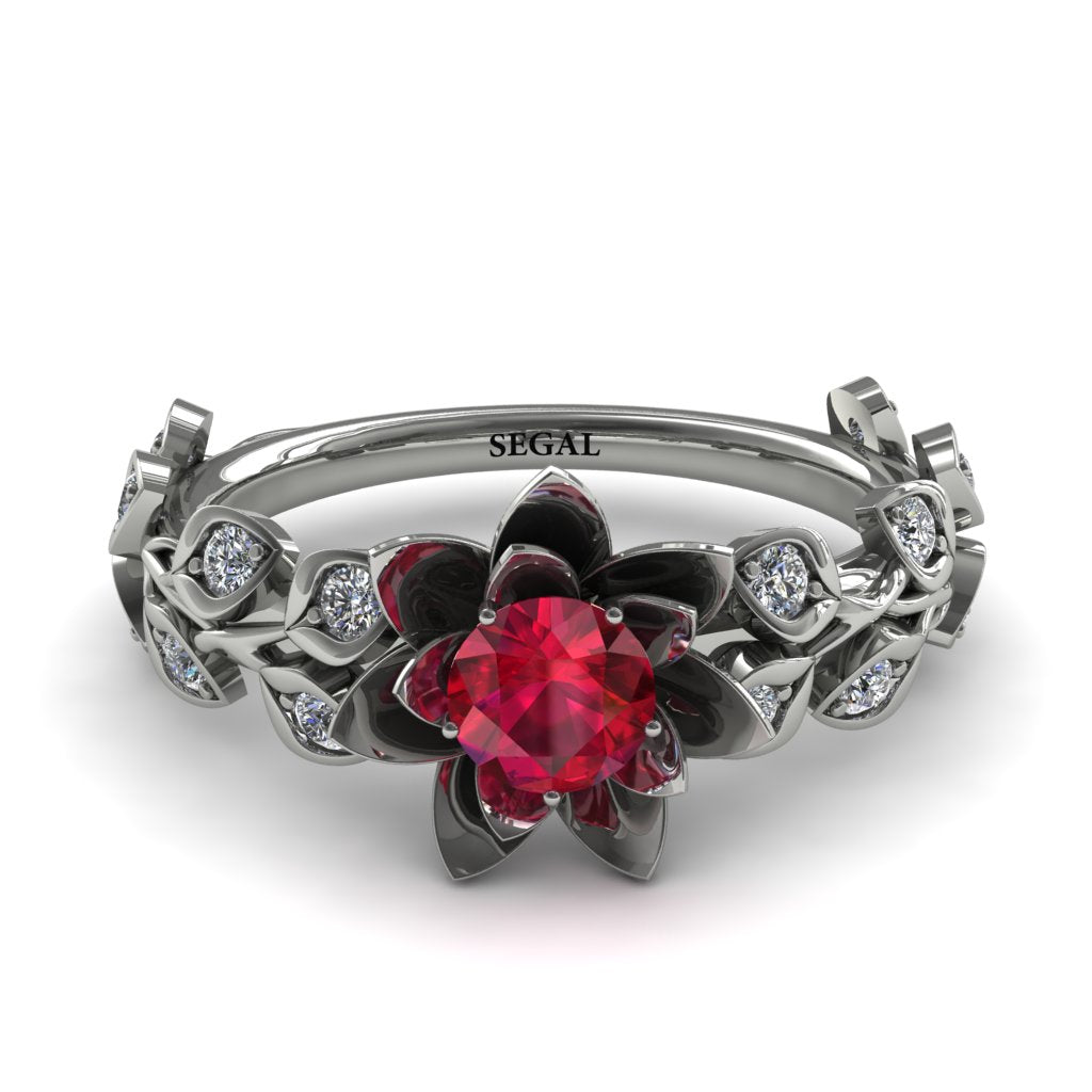 Lotus Flower And Leaves - Anna no. 9