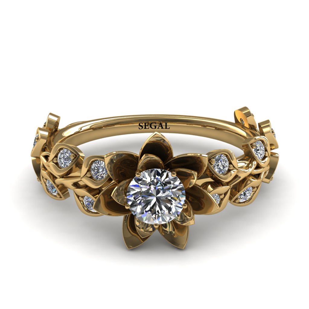 Lotus Flower And Leaves - Anna no. 1