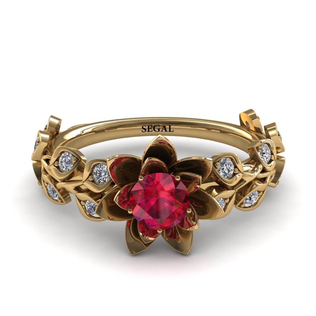 Lotus Flower And Leaves - Anna no. 7