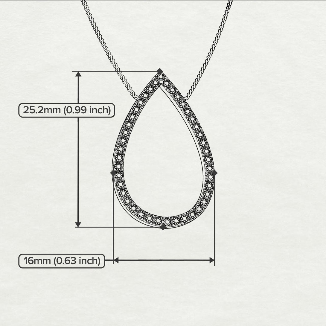 Pear Shaped Diamond Pendant Sylvia No. 1
