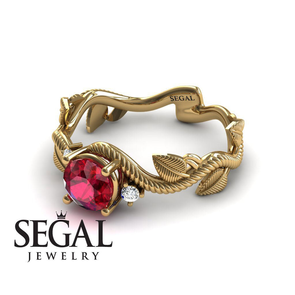 TJ's The Leaves Festival Ruby Ring- Allison no. 130