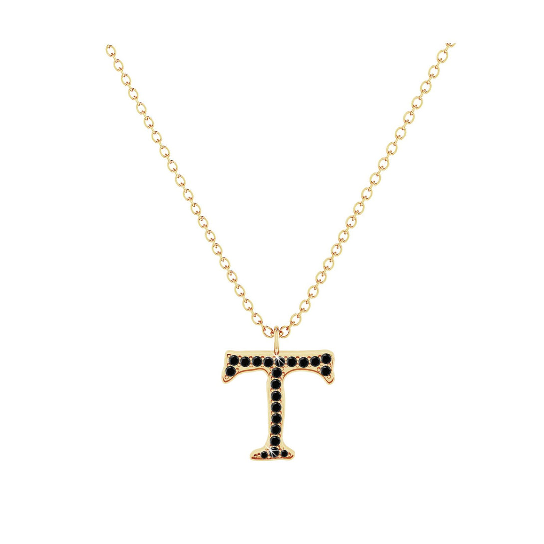 T - Letter Name Necklace Initial Necklace