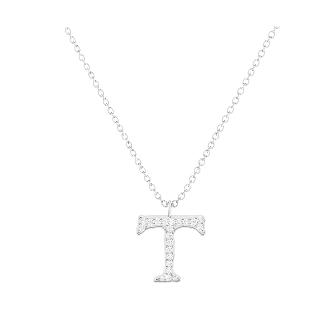 T - Letter Name Necklace Initial Necklace