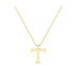 T - Letter Name Necklace Initial Necklace