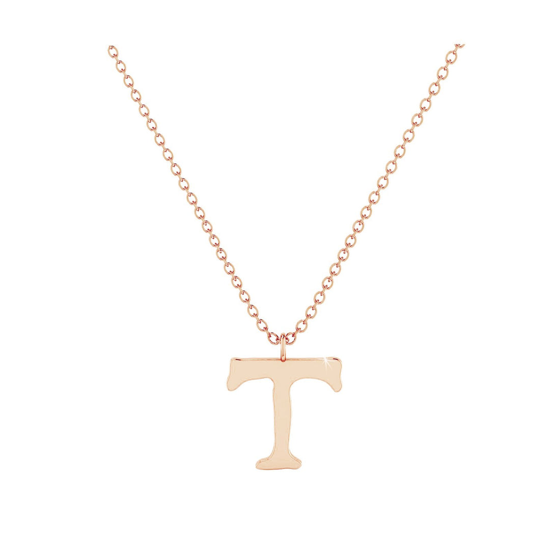 T - Letter Name Necklace Initial Necklace