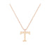 T - Letter Name Necklace Initial Necklace