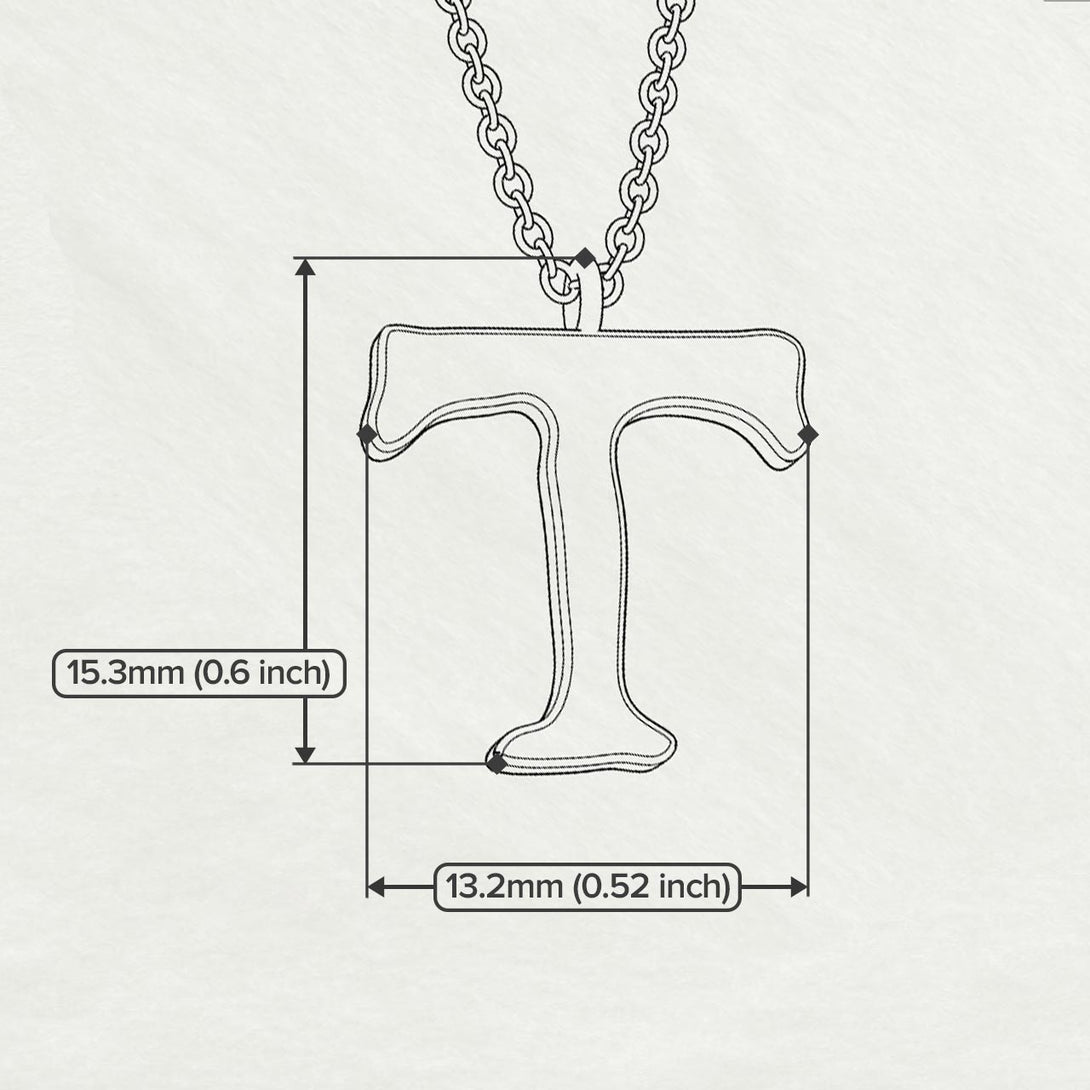 T - Letter Name Necklace Initial Necklace