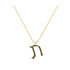 Taf - Hebrew Alef-Bet letter diamond Necklace - Taf letter