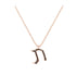 Taf - Hebrew Alef-Bet letter diamond Necklace - Taf letter