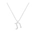 Taf - Hebrew Alef-Bet letter diamond Necklace - Taf letter