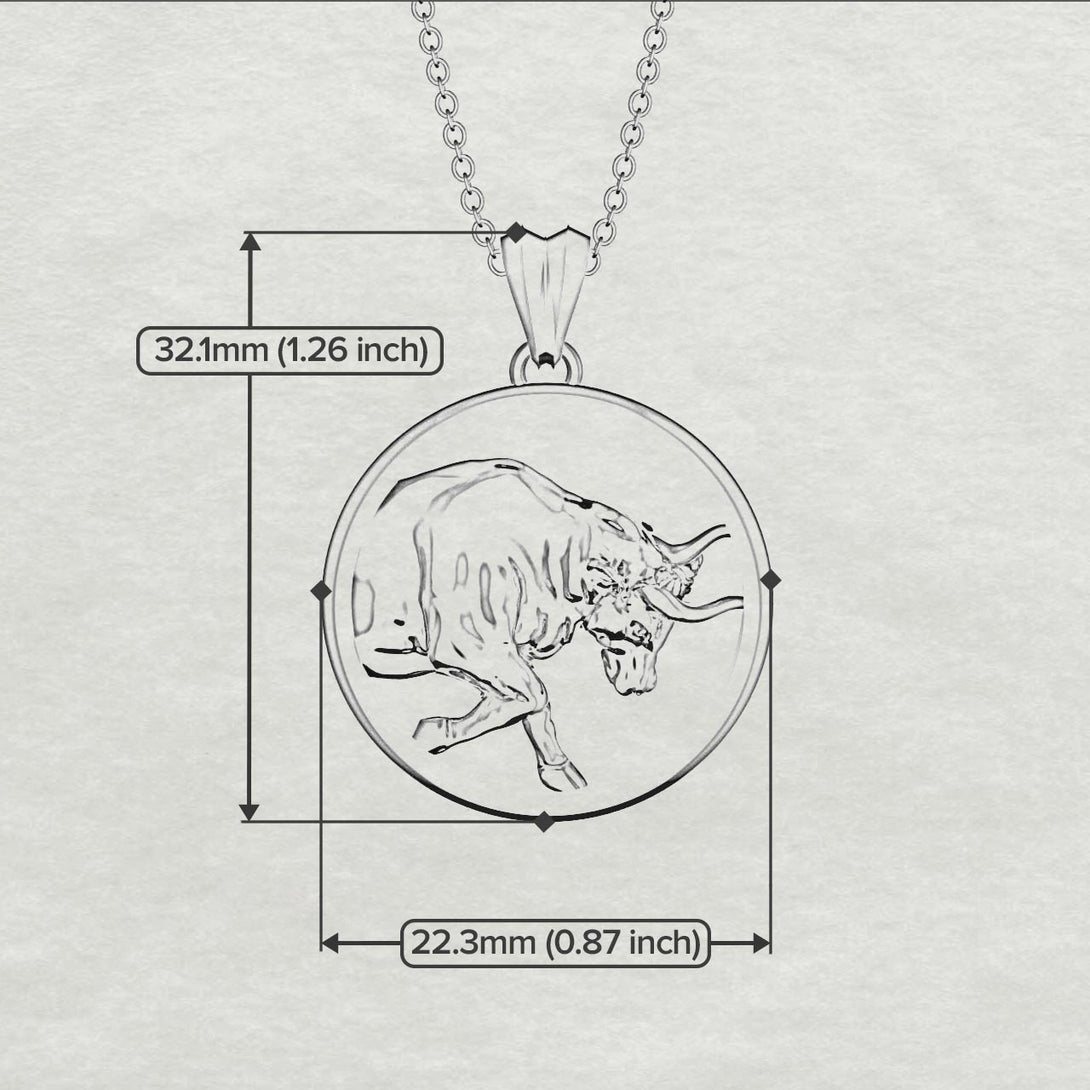 Elegant Zodiac Pendant - Taurus No. 3