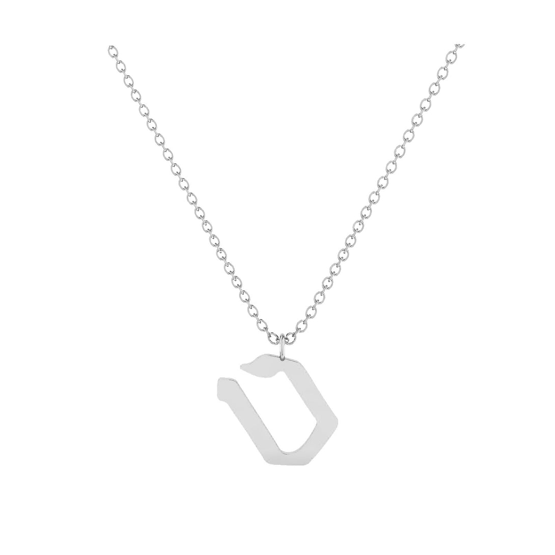 Tet - Hebrew Alef-Bet letter diamond Necklace - Tet letter