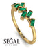 Thin Baguette Emerald Ring - Juliette No. 4