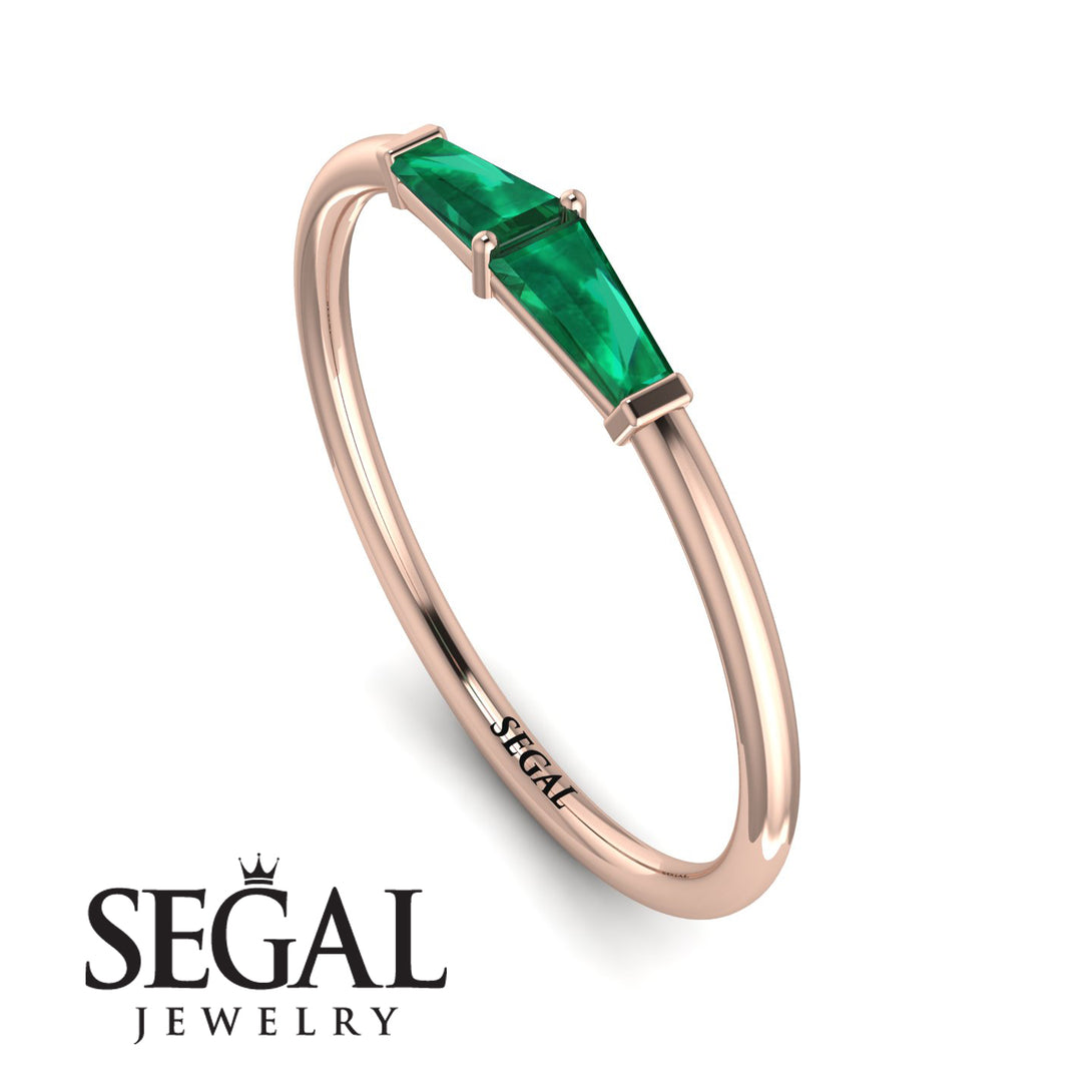 Thin Baguette Emerald Ring - Julianna No. 5
