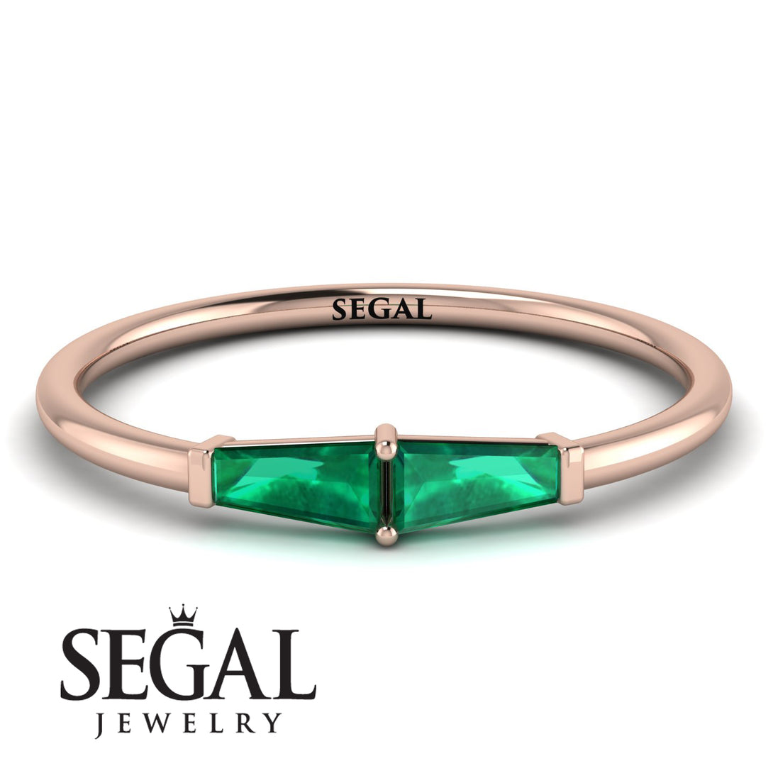 Thin Baguette Emerald Ring - Julianna No. 5