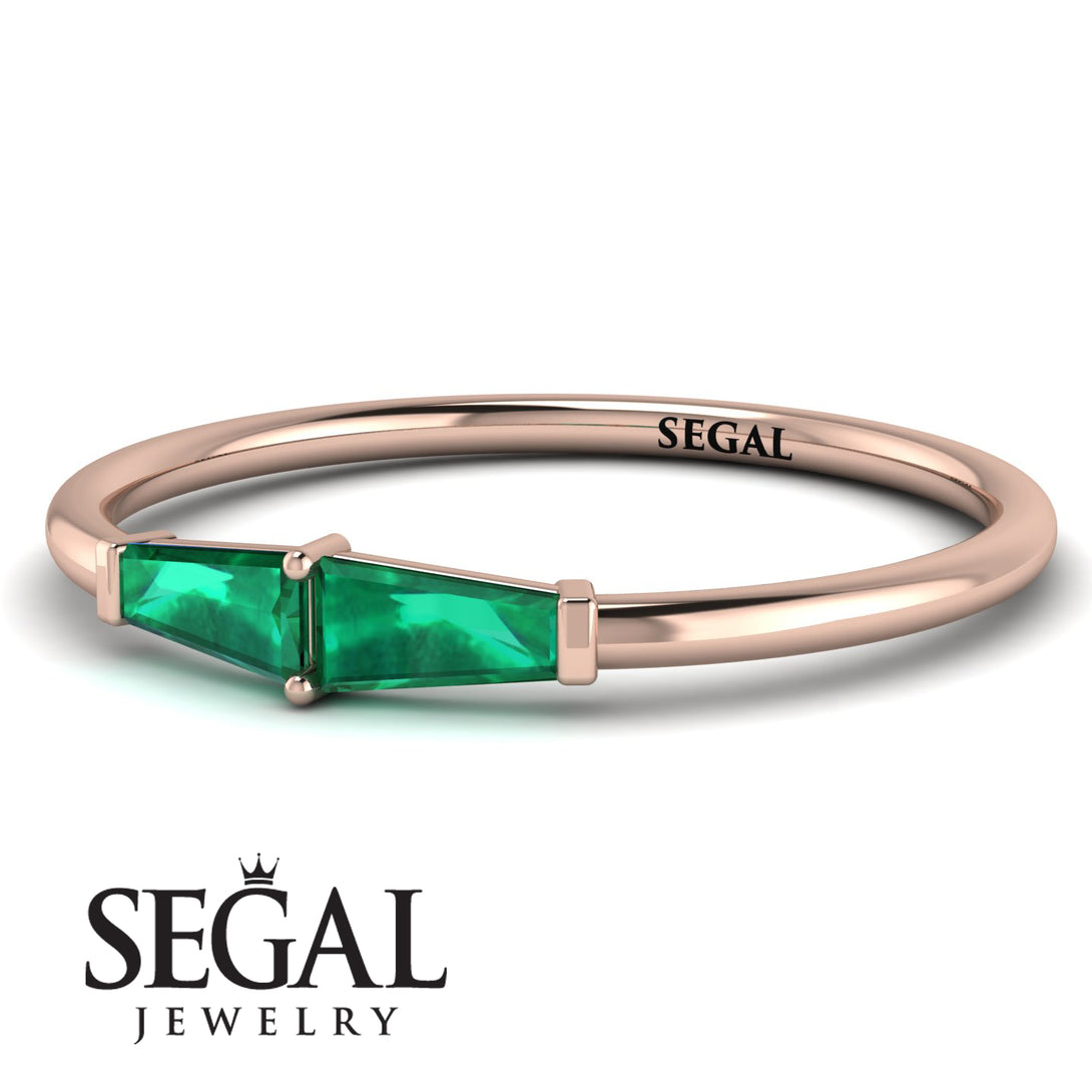 Thin Baguette Emerald Ring - Julianna No. 5