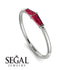 Thin Baguette Ruby Ring - Julianna No. 12 image 6