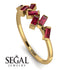 Thin Baguette Ruby Ring - Juliette No. 10