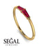 Thin Baguette Ruby Ring - Julianna No. 10