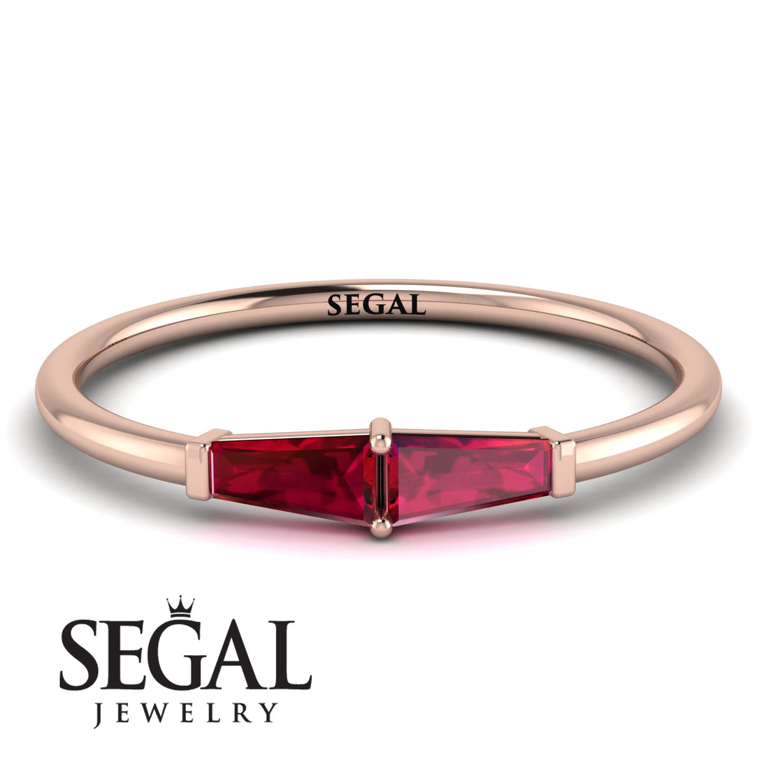 Thin Baguette Ruby Ring - Julianna No. 11