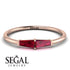 Thin Baguette Ruby Ring - Julianna No. 11