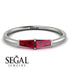 Thin Baguette Ruby Ring - Julianna No. 12