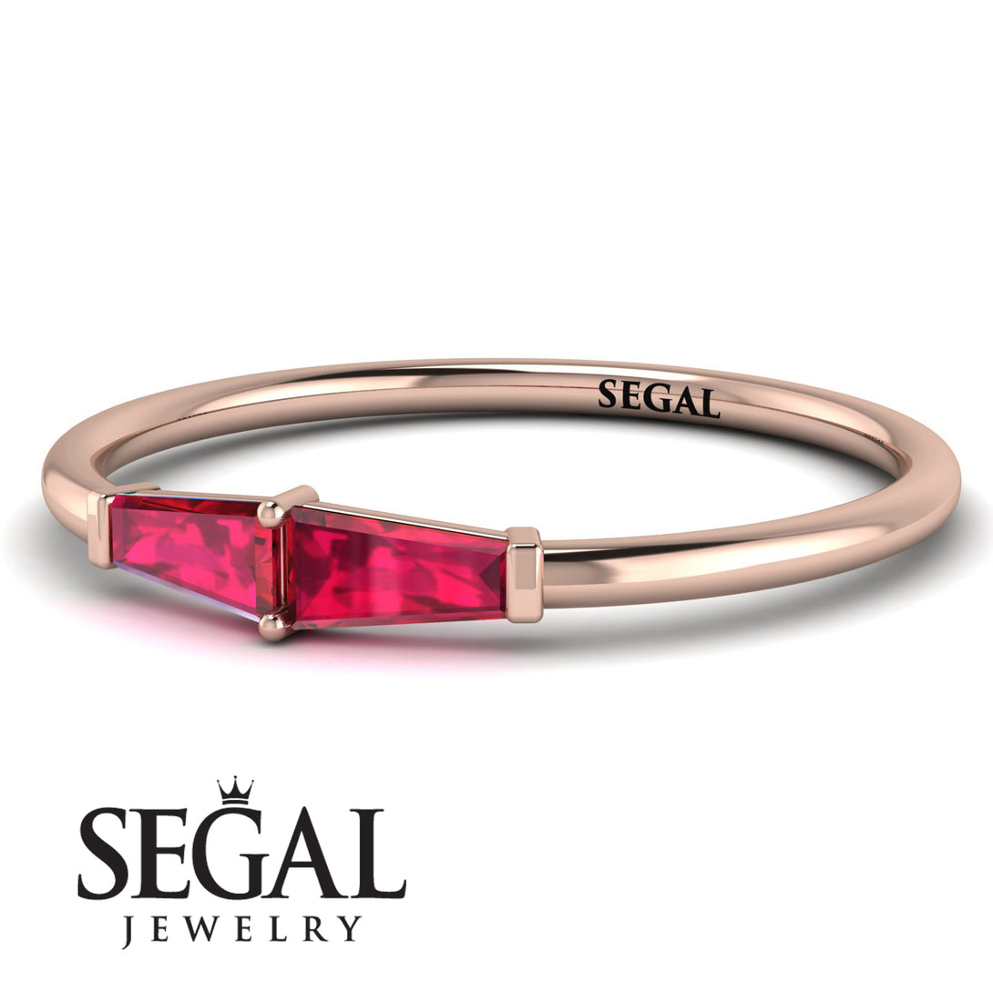Thin Baguette Ruby Ring - Julianna No. 11