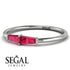Thin Baguette Ruby Ring - Julianna No. 12