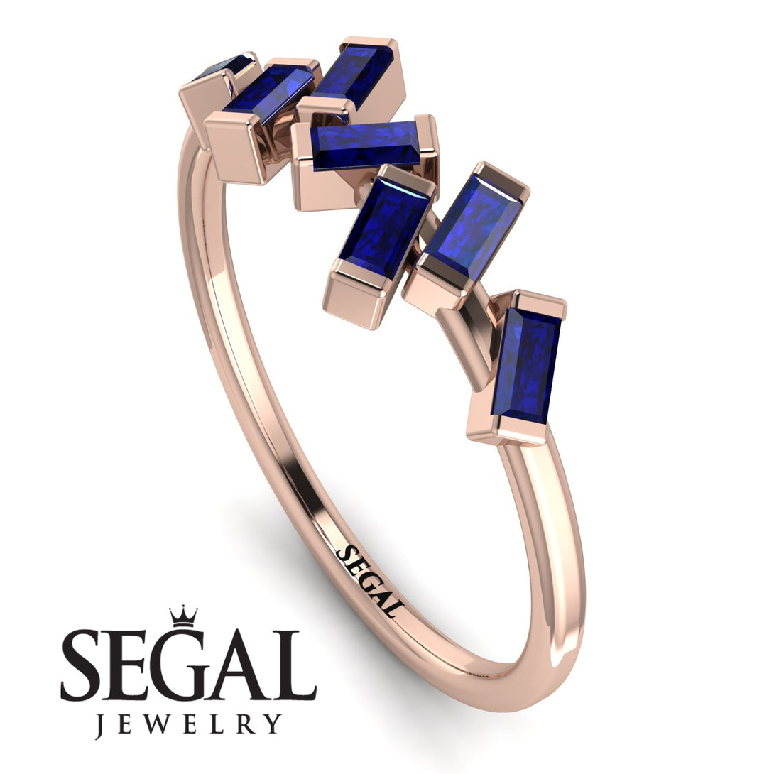 Thin Baguette Sapphire Ring - Juliette No. 14