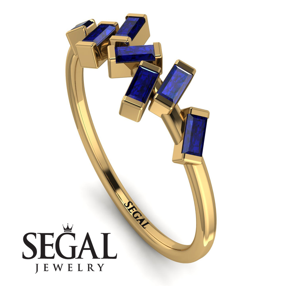 Thin Baguette Sapphire Ring - Juliette No. 13