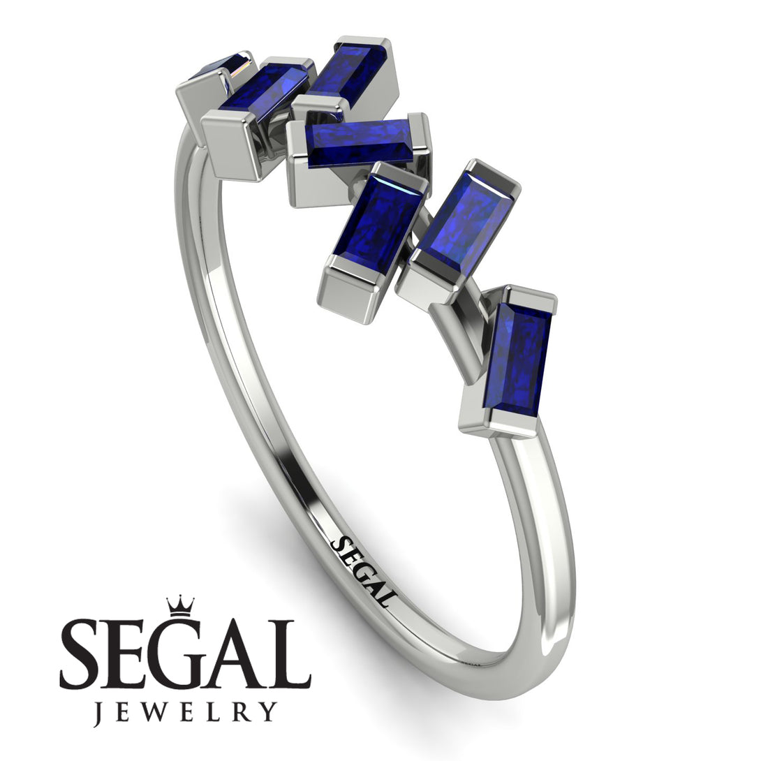 Thin Baguette Sapphire Ring - Juliette No. 15