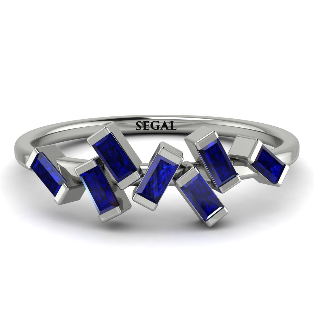 Thin Baguette Sapphire Ring - Juliette No. 15