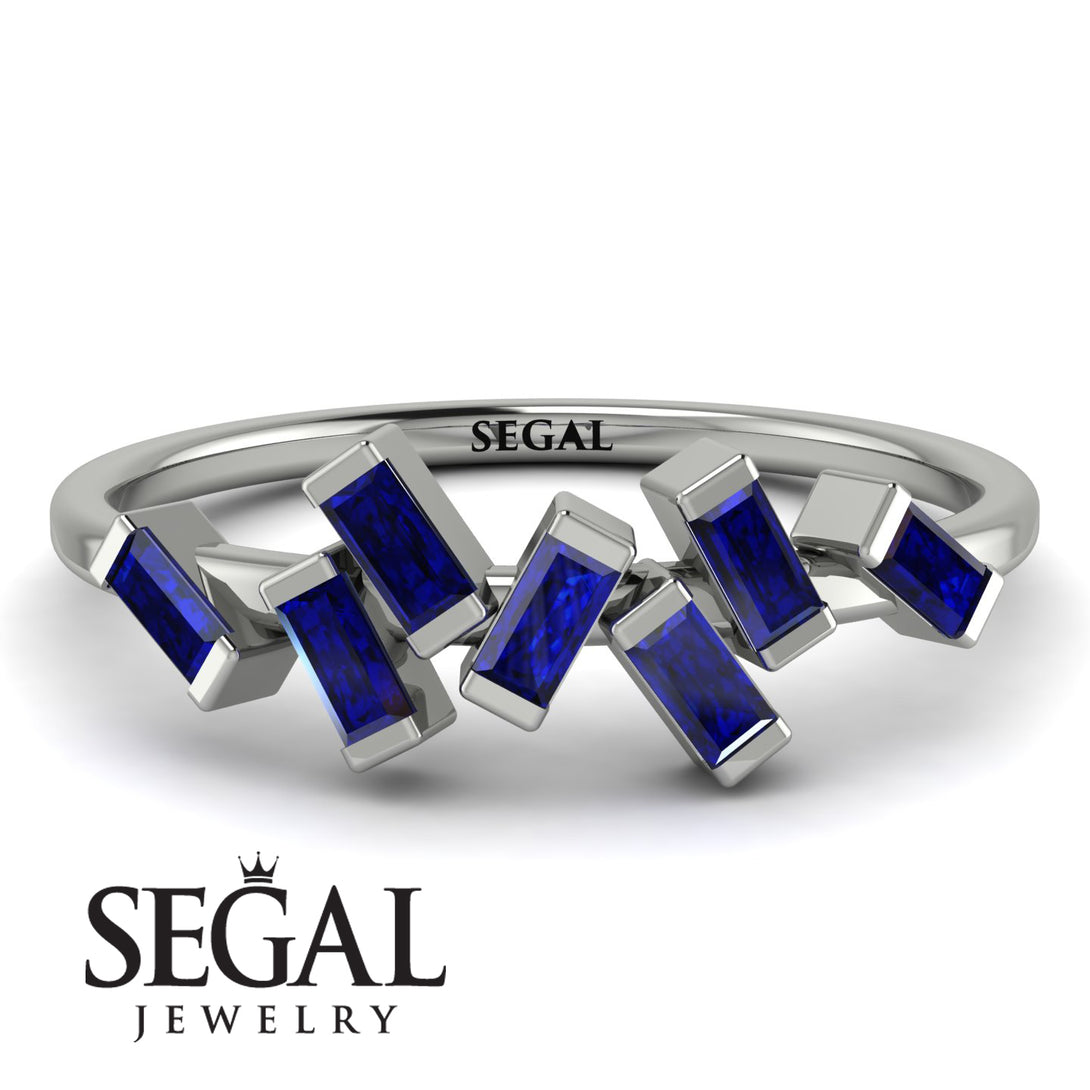 Thin Baguette Sapphire Ring - Juliette No. 15