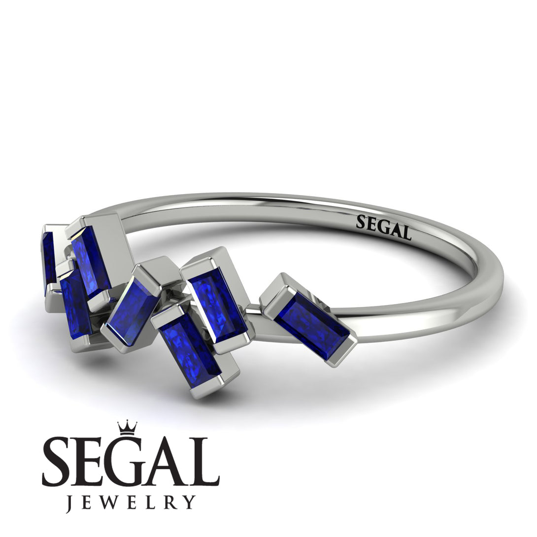 Thin Baguette Sapphire Ring - Juliette No. 15
