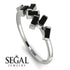 Thin Baguette Black Diamond Ring - Juliette No. 9 image 2