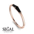 Thin Baguette Black Diamond Ring - Julianna No. 8