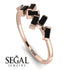 Thin Baguette Black Diamond Ring - Juliette No. 8 image 2