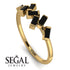 Thin Baguette Black Diamond Ring - Juliette No. 7 image 2