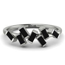 Thin Baguette Black Diamond Ring - Juliette No. 9 image 1