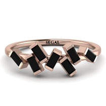 Thin Baguette Black Diamond Ring - Juliette No. 8 image 1