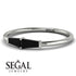 Thin Baguette Black Diamond Ring - Julianna No. 9