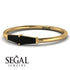 Thin Baguette Black Diamond Ring - Julianna No. 7